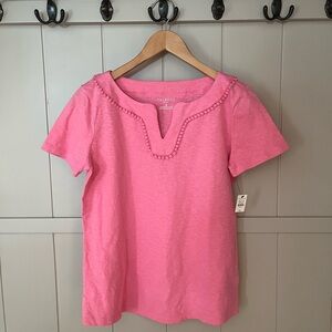 Talbots Aurora Pink Short Sleeve Top
